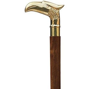 alfiya nautical store agle Wandelstok - Zeldzame Eagle Head Houten Wandelstok voor Mannen en Vrouwen - Stokken en 3-voudige Wandelstokken met Metalen Messing Handvat