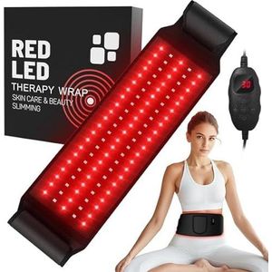 LED Therapie Rugband - Rood - Infrarood Licht - Digitale Controller - Voor Spieren en Gewrichten