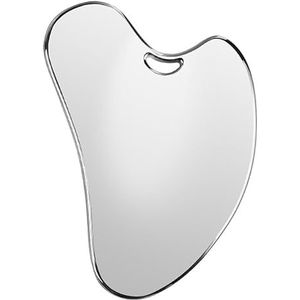 1 stuk Gua Sha gezicht van roestvrij staal met massagesteen hart van koud metaal, massageapparaat voor gezicht en lichaam Gua Sha in hartvorm, voor gezicht, ogen, hals, lichaam