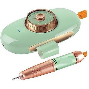 Elektrische nagelvijl, Oplaadbare nagelboor, 35000 RPM draagbare gelpolijstmachine, snelle elektrische manicureset, draadloos vingernagelgereedschap voor zowel natuurlijke als kunstnagels (Color : Wh