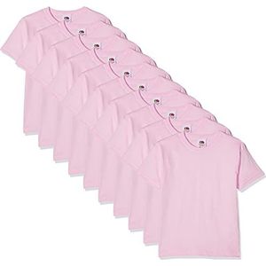 Fruit of the Loom Jongens T-shirt (verpakking van 10 stuks), roze (Light Pink 52), 7-8 Jaar