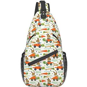 351 Sling Back Pack Leuke Bunny Crossbody Rugzak Waterdichte Schouder Crossbody Tassen Mode Borst Schoudertas Voor Sport Running Outdoors, Sling Tas 574, 39x19x9 cm