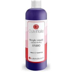 Acrylvloeistof, 500 ml, voor acrylnagels, middeldrogend, ideaal voor nagelmidden