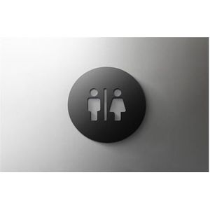 Toilet bewegwijzering winkelcentrum supermarkt residentieel modern huis kunst decoratie teken badkamer acryl toilet deur nummer muursticker toilet bord (kleur: 20, maat: 25 x 16 cm goud)