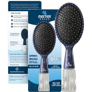 Mister Brush Navy All in One Brush + Mister - 2 in 1 - Ontwarrende Borstel - Geen gedoe meer met haar