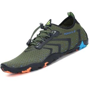 Saguaro Badschoenen, strandschoenen, aquaschoenen, waterschoenen, surfschoenen, zwemschoenen voor dames, heren en kinderen, Nieuw groen, 44 EU