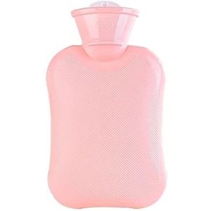 Warmwaterkruik Waterkruik, rubber, warmwaterkruik voor meisjes, draagbare dikke winterhandwarmer, waterfles beenwarmers warmwaterzak (500 ml roze)