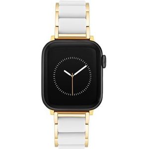 Anne Klein Siliconen modieuze armband voor Apple Watch, veilig, verstelbaar, Apple Watch reservebandje, past op de meeste polsen, wit, Wit