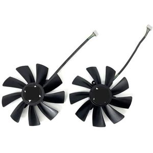 100MM 4PIN Koelventilator GAA8S2U 0.46A 12V RX590 GPU-VENTILATOR voor DATALAND RX 580 590 GME 8G Grafische Kaartkoelerventilator(Black 2-Fan)