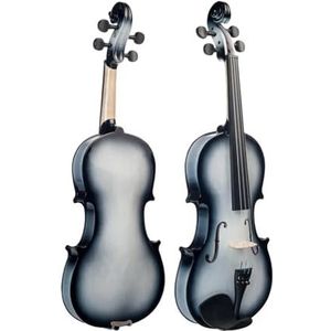 Viool Set 3/4 vioolset akoestische viool met strijkstokkoffer van brazilhout voor oefenleerling lindehout wit-zwart