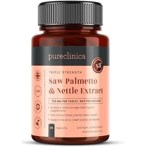 Drievoudige sterkte Zaagpalm 3200 mg x 90 tabletten - 3 maanden voorraad - 95% vetzuren - tot 10 keer sterker