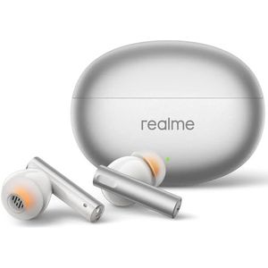 realme Air 6 echte draadloze oordopjes, 50dB actieve ruisonderdrukking, Hi-Res-geluid, LHDC, 12,4 mm dynamische basdriver, 6 microfoons Clear Call, 40H batterij, Bluetooth 5.3, IP55