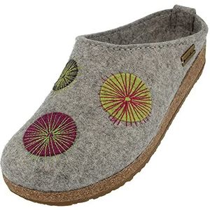 Haflinger Pantoffels voor dames Grizzly Radius 751008, grootte:39, kleur:Grijs