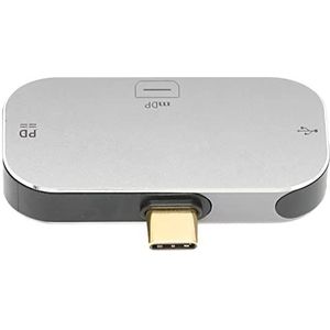 3 in 1 USB C Naar MiniDP-adapter, 3 in 1 USB C Hub-voeding Hoge Snelheid voor Thuis, op Reis, op Kantoor