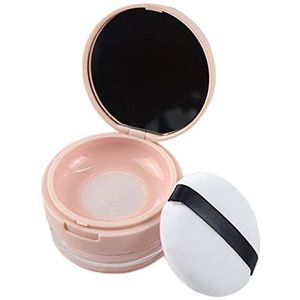 Losse poedercontainer met bladerdeeg herbruikbaar voor reizen vrouwen klein net roze