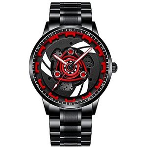 OUMIFA Vervangende Band Heren Horloges Quartz Heren Sport Horloges voor Mannen Klok voor Mannen/Vrouwen Horloge Band (Kleur: Ducati-Zwart-G)
