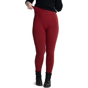 cosey - eenkleurige Hoge Taille Leggings maat S (38/40) - ontwerp rood