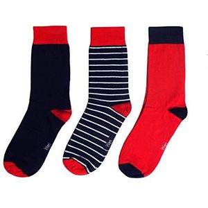 Weri Spezials Casual Funny Klassieke sokken voor heren, modern design met patroon, set van 3