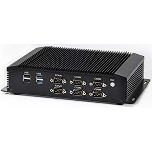 Nieuwe Haswell i5 4200U Industriële Barebone, Fanless Barebone met Rijke IO Dual LAN nic GbE 6 COM RS422 RS485 USB3.0 8 GPIO LPT VGA HDMI Linux/Windows