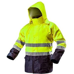 Waarschuwingsjack met reflecterende strepen EN ISO 20471 waarschuwingsjack oranje neon geel regenjas werkjas waarschuwingsbeveiliging veiligheidsjack Medium neongeel