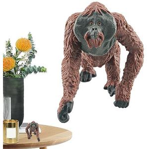 Gorilla figuur speelgoed - Jungle Dieren Speelset Met Gorilla Familie,PVC jungle dieren speelset, realistisch gorilla speelgoed voor kinderen en volwassenen kerst- en verjaardagscadeau Vesone