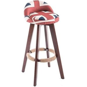 Bar Massief houten hoge kruk, moderne minimalistische barkruk, Scandinavische vrijetijdsbarkruk, dikke hoogelastische sponsbarstoelen Krukken (Size : G)