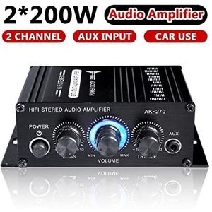 Audioversterker, BT-998 HIFI AUDIO HOME Digitale versterkers Auto Audio Bass Power Bluetooth-versterker FM USB SD Radio for subwoofer-luidsprekers DC12V(AK270 no Adapter)