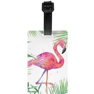 Bagagelabel voor koffer koffer tags identificatoren voor vrouwen mannen reizen snel ter plaatse bagage koffer tropische flamingo