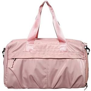 Sporttas voor dames en heren, natte en droge gymtas, grote capaciteit, crossbody-bagagetas, roze, 42x20x25cm