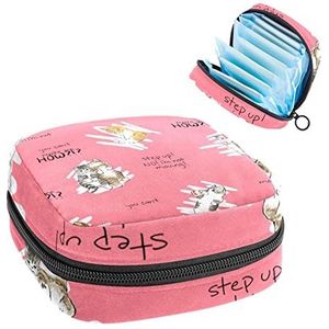 Maandverband Opbergtas, Draagbare Maandverband Opbergzak,5 (30), Meerkleurig, 4.7x6.6x6.6 in/12x17x17 cm