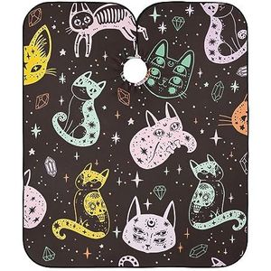 Salon Cape Zwart-wit Leuke Kat Op Gele Kapper Cape Premium Kappers Cape Verstelbare Haar Snijden Cape Voor Kapper Accessoires Kappers Herbruikbare 140x168cm