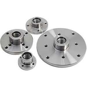 Draaibank stalen voorplaat, Houtdraaibankklauwplaat met schroefdraad, roestvrij staal, meerdere maten(50mm 1inchX8TPI)