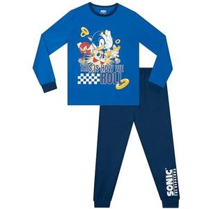 Sonic The Hedgehog Pyjama's | Sonic Pyjama's voor Jongens | Knuckles, Tails en Sonic Jongens Pyjama's | Blauw 116