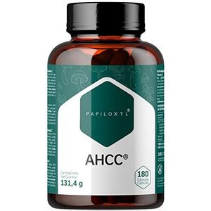 AHCC by Papiloxyl – 180 capsules, 500 mg/capsule, vloeibare teelt van Edodes (shiitake), vervaardigd in Japan, immuunsysteem