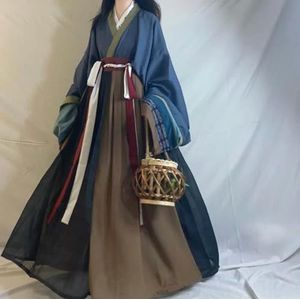 INSTR Chinese Traditie Eenvoudige Hanfu Jurk Vrouwen Vrouwelijke Carnaval Maid Cosplay Kostuum Hanfu Sets Blauw Grijs Koffie