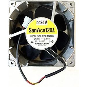 For SANYO 9GL1224G107 12038 24V 0.50A 3-wire aluminum frame industrial inverter fan