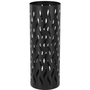 Amerikaanse paraplustandaard, metalen parapluhouder, uitgehold paraplurek, vrijstaand paraplu-standaard, praktische paraplu-organizer, indoor paraplu-opbergrek voor thuisingang (zwart-1-cirkelvormig)