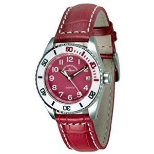 Zeno-Watch dameshorloge - Diver Ceramic Medium Size - rood - 6642-515Q-s7