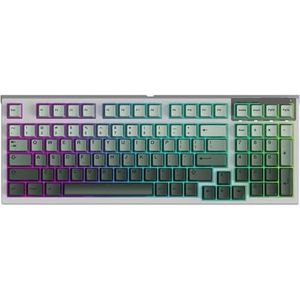 QPSJXN FL980 Mechanisch toetsenbord, 98 toetsen, RGB backlight, hot-swapping, drie modi, voor games en kantoorgebruik (Single-Mode Songhai)