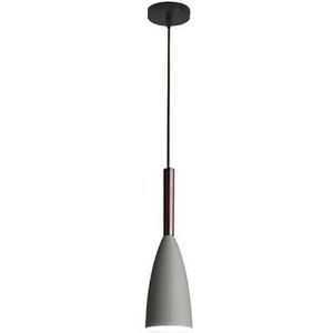 TONFON Macaron metalen kroonluchter E27 enkele kop hanglamp modern minimalistisch plafondlamp for keukeneiland woonkamer slaapkamer nachtkastje eetkamer hal hanglamp (Color : Gray-A)