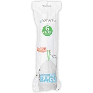 Brabantia PerfectFit Vuilniszak code G, 23-30 Liter, 20 stuks/rol