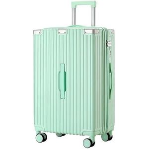 Koffer Koffer met capaciteit en wielen, drukbestendig en anti-valkoffer, afgesloten koffer met ritssluiting, handbagage voor Zakenreizen (Color : A, Size : 24in)