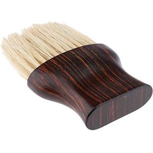 Haar Snijden Borstel Nek Stofdoek Schoonmaken Haarborstel Kappers Kappers Tool Houtnerf handvat