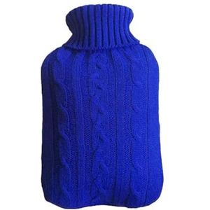 Warmwaterkruik 2 stuks 2 l grote gebreide warmwaterzakhoes warmwaterzak, warmwaterzak, warmwaterzak, warmwaterkruikhoes, warmwaterzak, warmwaterzak (blauw)