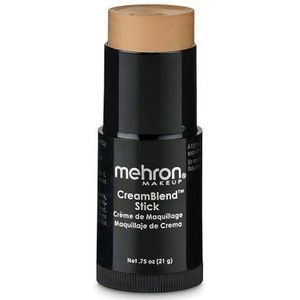 Mehron Make-up CreamBlend Stick | Gezichtsbeschildering, lichaamsbeschildering en foundation make-up | Lichaamsverf stift (Medium 0)