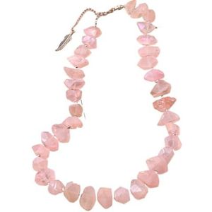Women Collar Choker Necklaces For Women Rough Chunky Crystal Stone Short Necklace Wedding Party Jewelry Gifts (Color : Light Pink Silver)