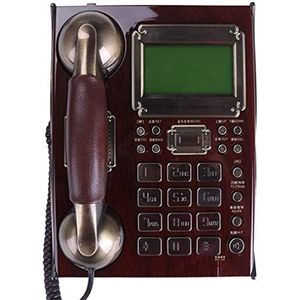 Telefoon Thuis Telefoon Retro Vaste Vaste Telefoon Antieke Vaste Thuiskantoor Vaste Telefoon Nummerherkenning met Touw Vintage Vaste Telefoon (Rood)
