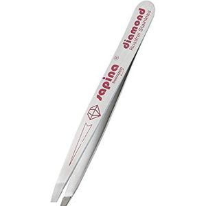 Diamant pincet Kosmetex Sapina Diamond, met diamantcoating van het grijpvlak, recht 10 cm