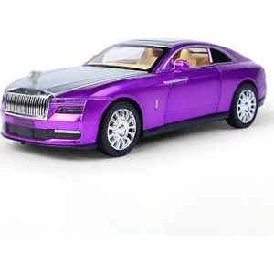 Mini Legering Klassieke Auto Voor Rolls Royce 1:32 Voertuig Model Legering Model Auto Speelgoed Auto Collectie Decoratie Cadeau (Color : Purple)