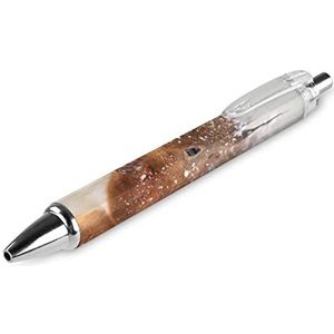Britse Rode Eekhoorn Custom Pennen Balpen Intrekbare 0.5mm Fijne Punt Zwarte Inkt Schrijven Pennen Voor Office Home 1 STKS